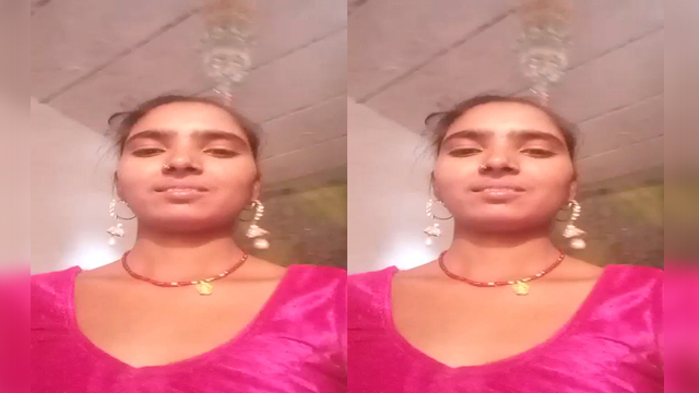 Village girl making video for lover