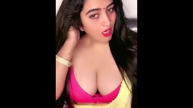 Beauty Model Hottest show in pink blouse