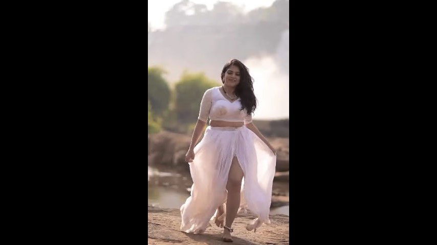 Honeyisac Sexy Jiggling big boobs in white dress